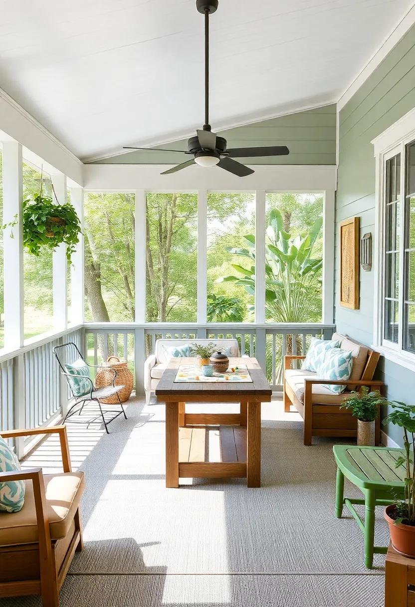 Game Central: Design a play zone that includes⁤ board games, puzzles, and a ⁢small crafting ⁢table, fostering family bonding and⁢ imaginative play ⁣in a sunny atmosphere