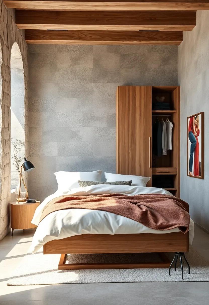 Rustic Charm: Wood Elements That Complement small Bedrooms