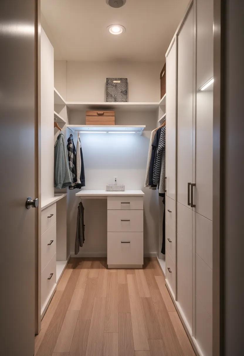 Add⁢ light fixtures or ⁤battery-operated LED strips to brighten dark corners, enhancing both visibility and ambiance in your closet