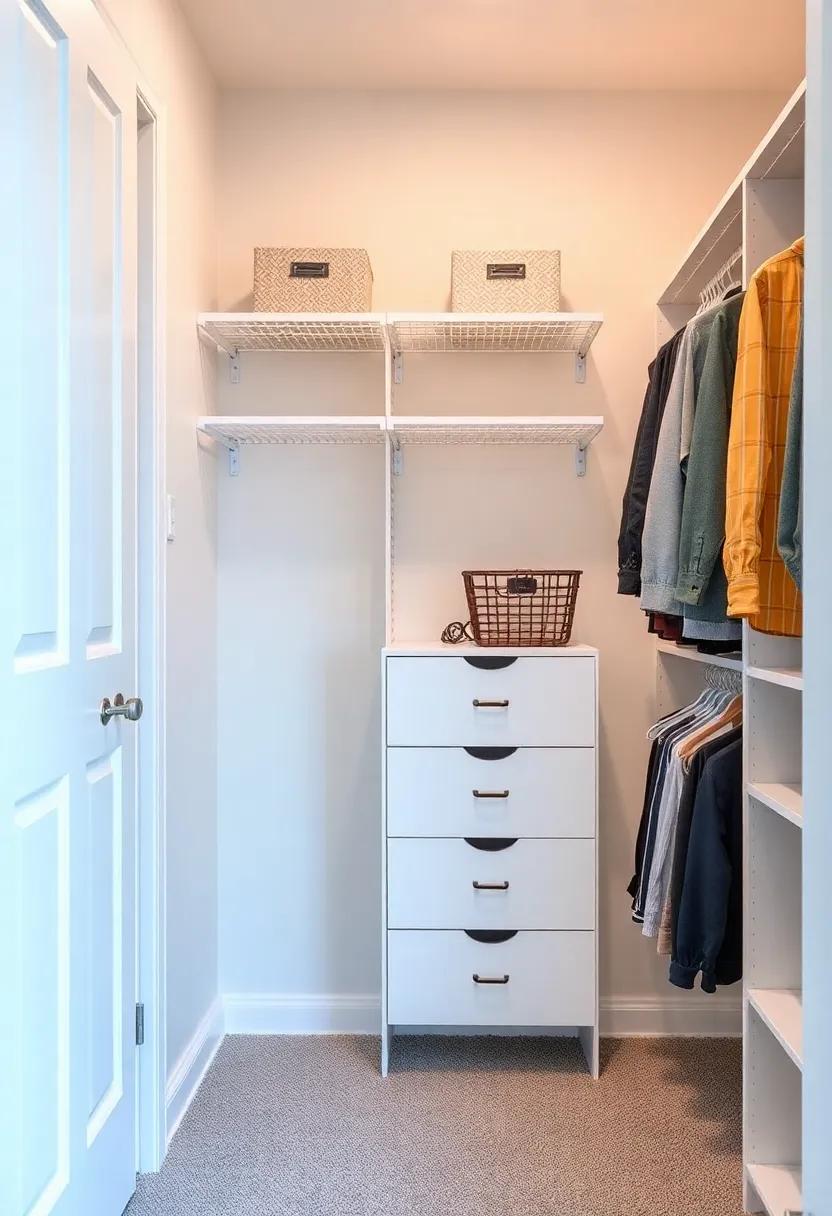 Install adjustable shelving so you can rearrange and adapt your storage solutions as your wardrobe or needs change over time