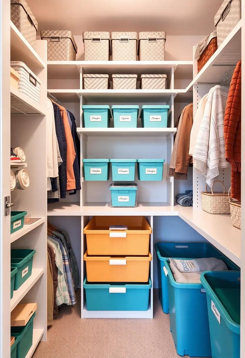 Use color-coordinated⁤ bins and labels to create a streamlined look that not only organizes but also makes it easy to find what you need