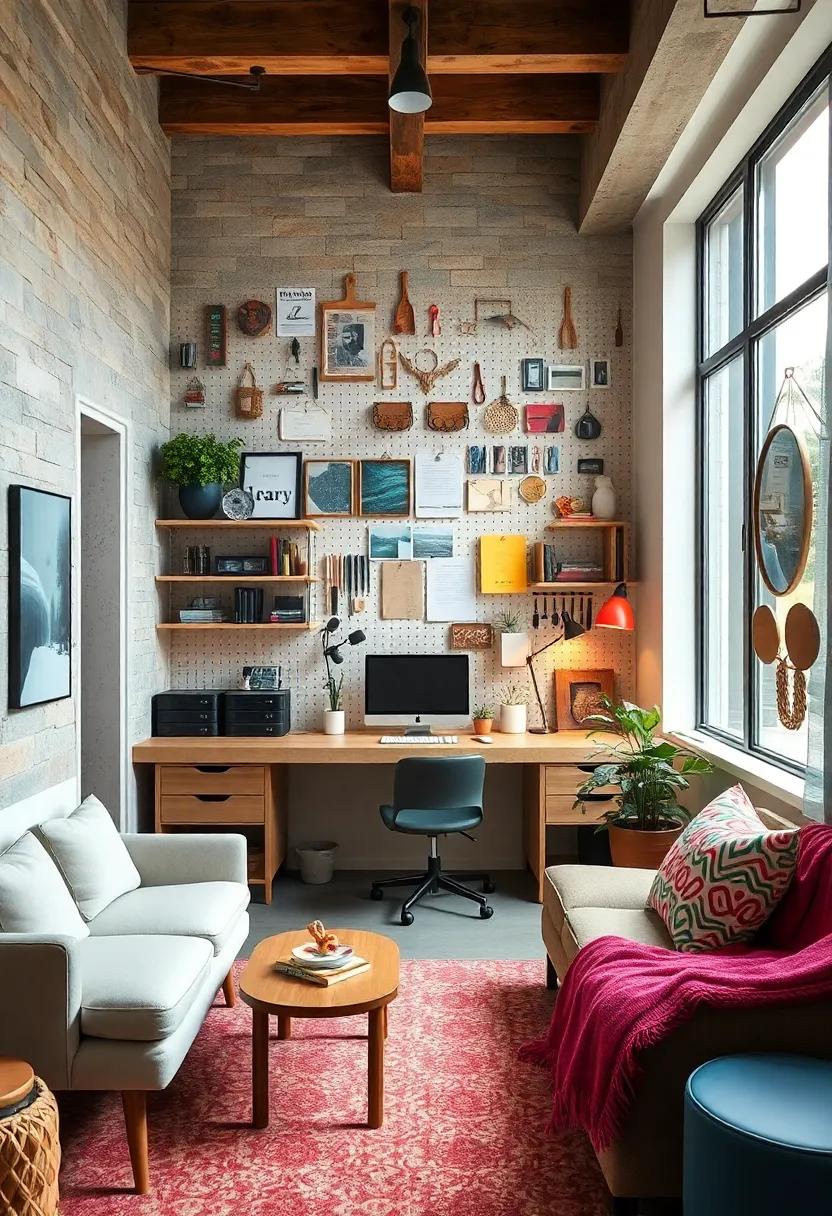 Multi-Functional Space: Discover ‌an adaptable ⁢home office where a pegboard allows ​for seamless transitions from workspace to craft room, catering to multiple hobbies