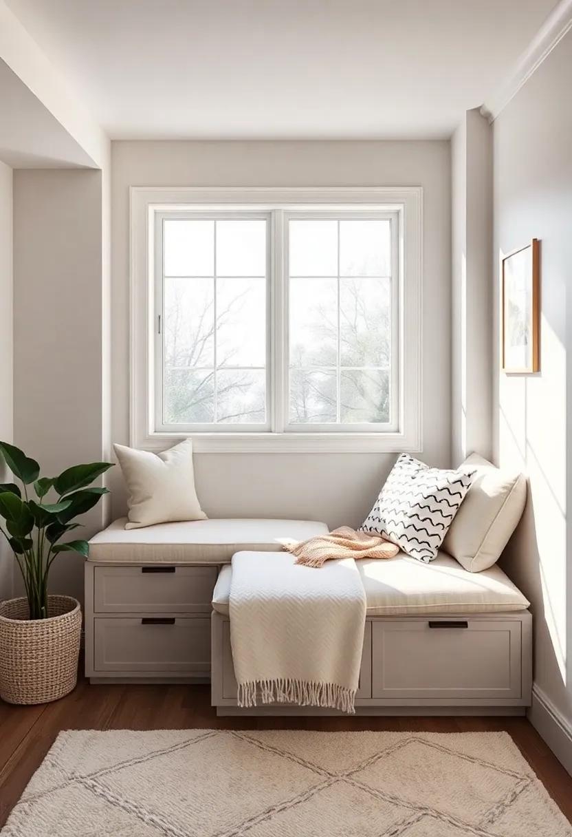 The⁣ Window Seat Retreat: A plush window‍ bench equipped with drawers beneath, perfect for stashing away​ cozy blankets and favorite toys