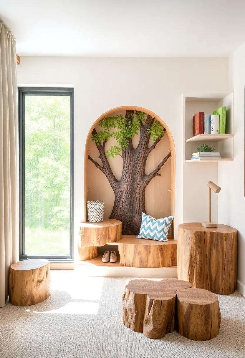The Nature-Inspired Storage:​ Tree stump-inspired built-ins that bring⁣ the beauty ​of nature indoors, offering cubby storage for ⁢reading materials ​and imaginative play