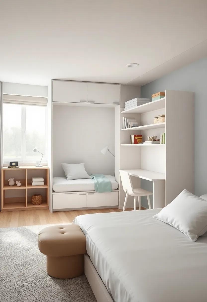 The ‌Furniture Combo: A bed that includes a study desk and shelves integrated into the ‌design, promoting an efficient use ‌of space for sleeping and ⁤learning