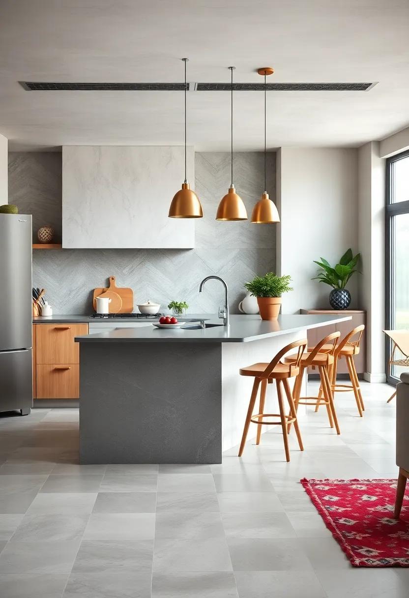 Adorned with cozy bar stools, ⁣this ⁣island not only acts as a central cooking hub but also creates a welcoming spot for morning⁣ coffee