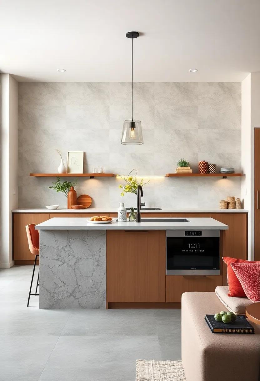 Combining elegance and efficiency, this small kitchen’s island features integrated⁢ appliances for ⁢a seamless look without sacrificing⁤ functionality