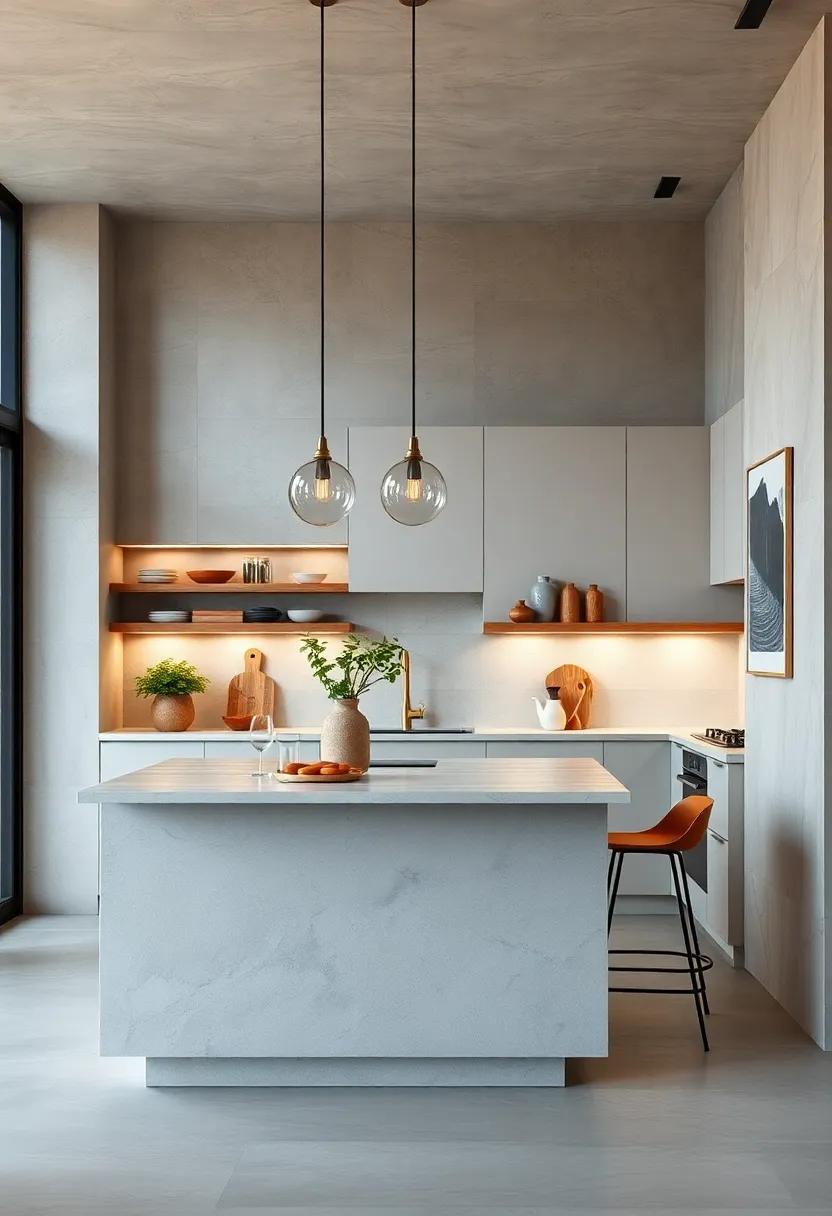 This small ​kitchen embraces vertical space with a high-rise ​island ⁤offering additional storage above and ‌below, ‍maximizing every inch elegantly