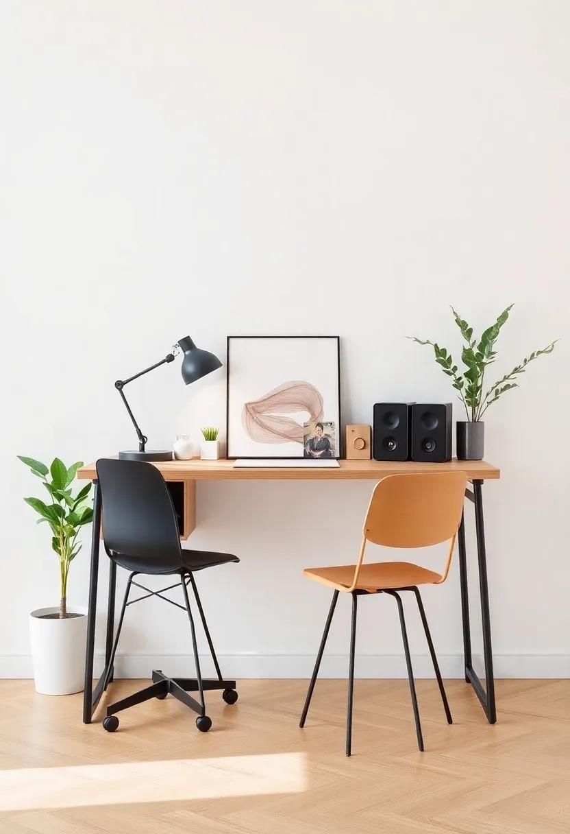 Opt for a⁤ compact, multifunctional worktable that can ⁣double as storage and a display area ‍for your‍ art