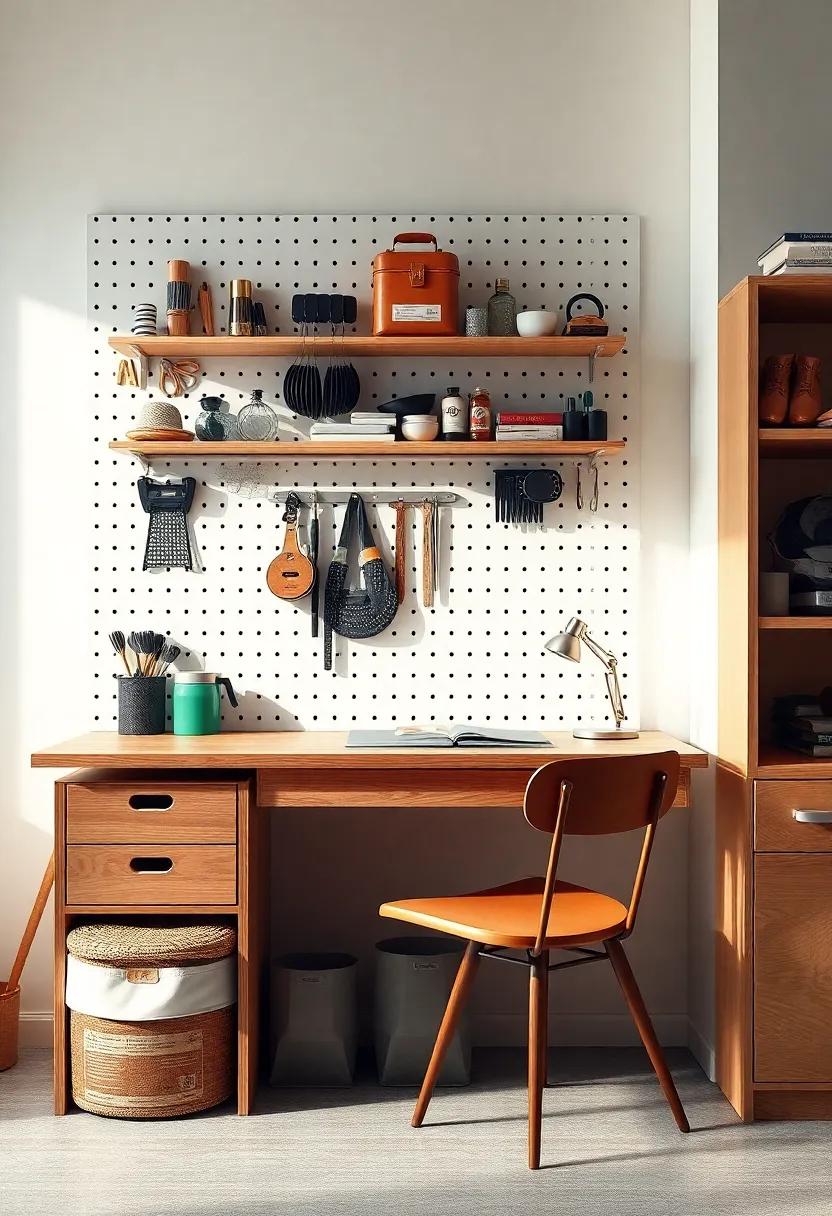 Utilize pegboards for a visually stimulating way to ​showcase tools⁤ and materials while keeping them accessible