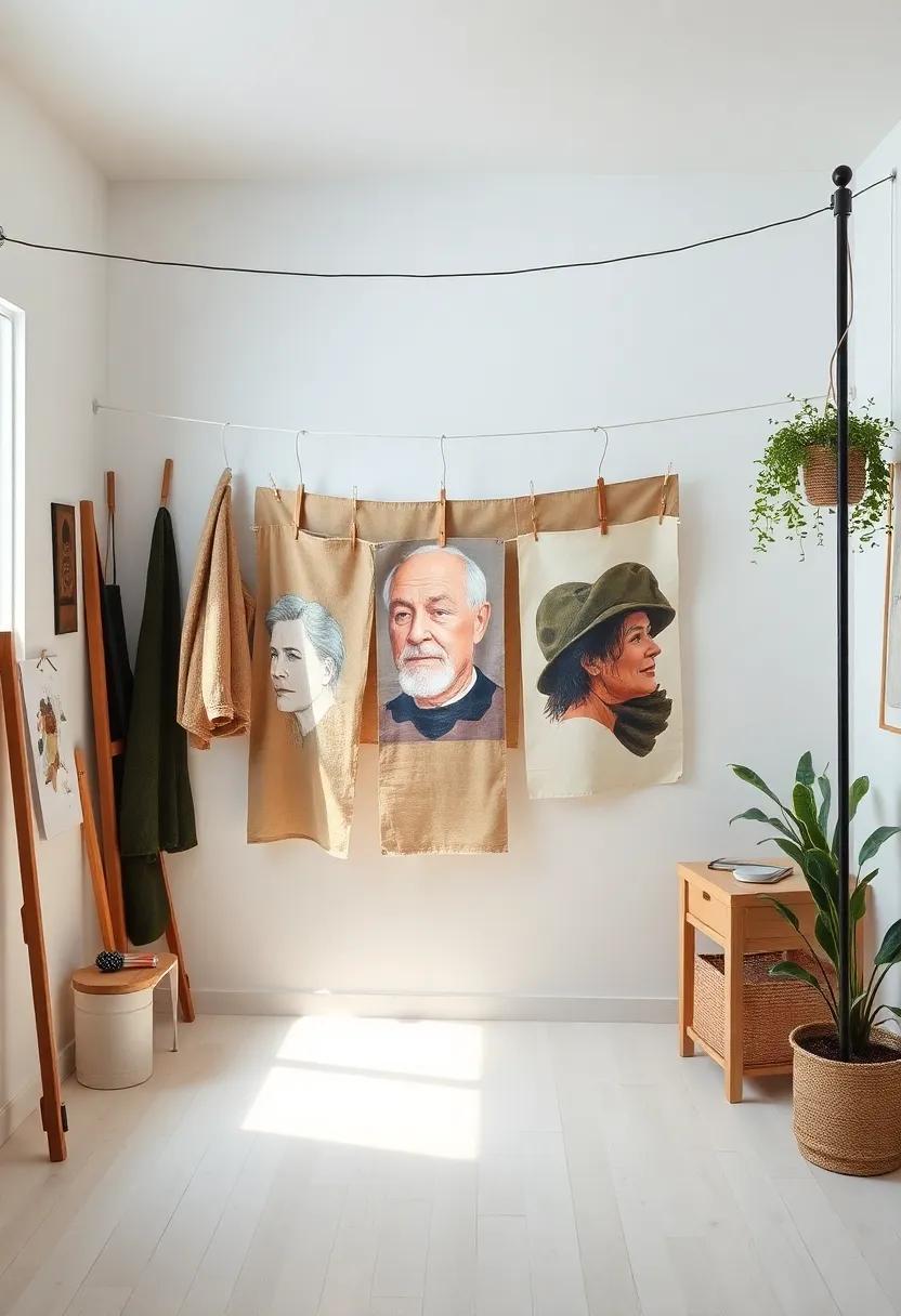 Hang art-in-progress on ⁣a clothesline system or wire to showcase your work and ⁢motivate your creative process