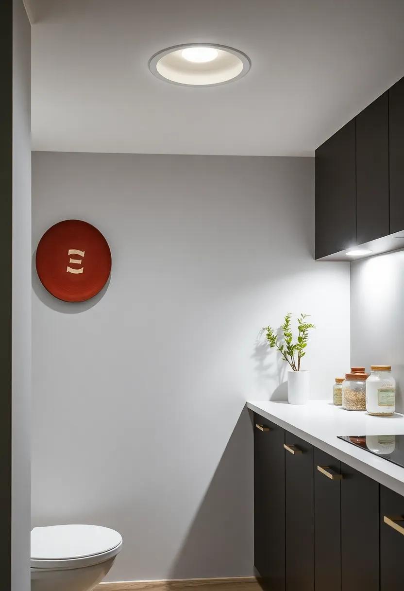 Integrated ‍Lighting: Use integrated lighting fixtures, like recessed lights or under-cabinet lighting, to illuminate spaces⁢ without⁤ hanging ‌bulky ⁤lamps