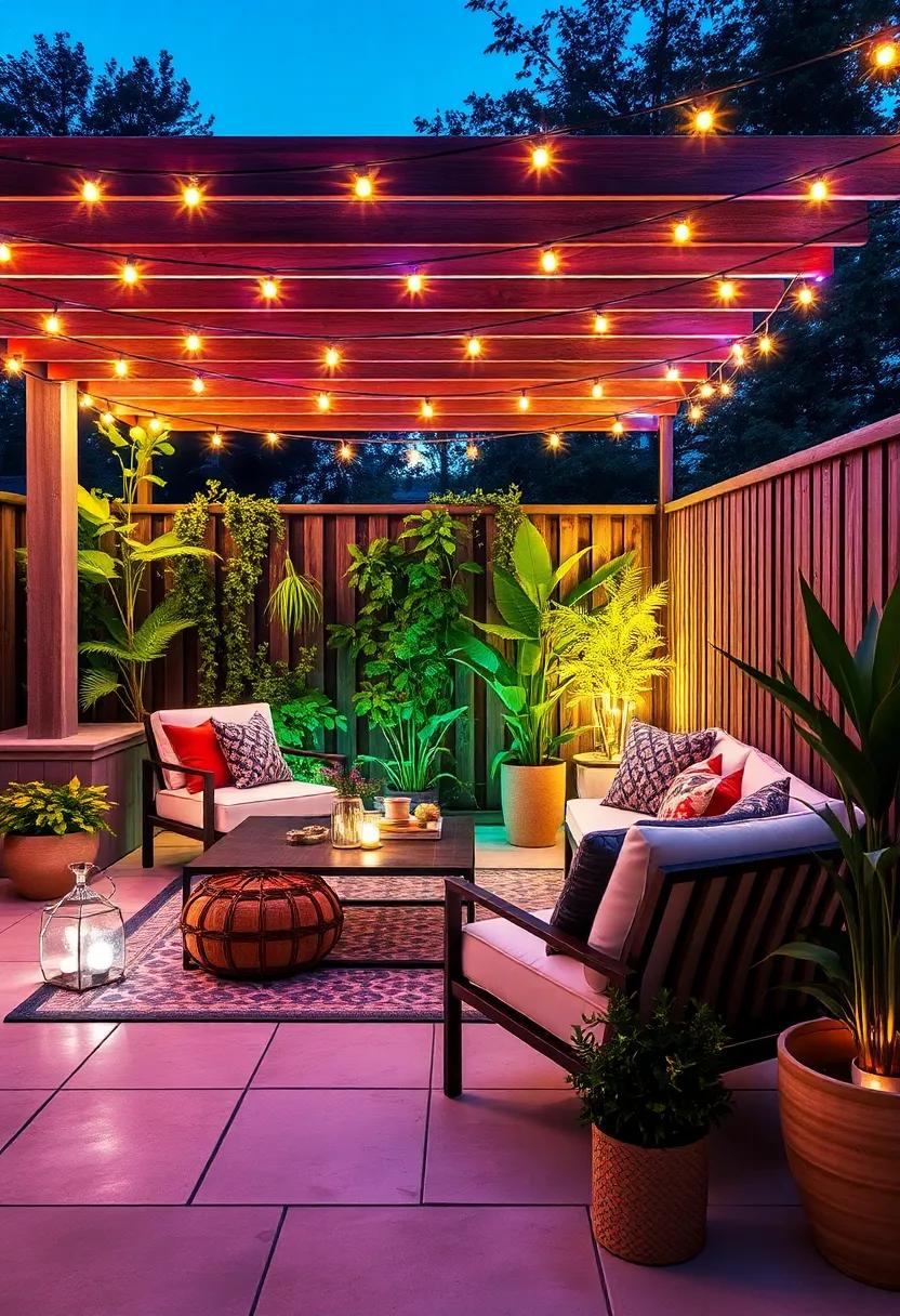 Colorful Creations: Experiment with Various String Light Colors to ⁢Enhance Your⁤ Fence