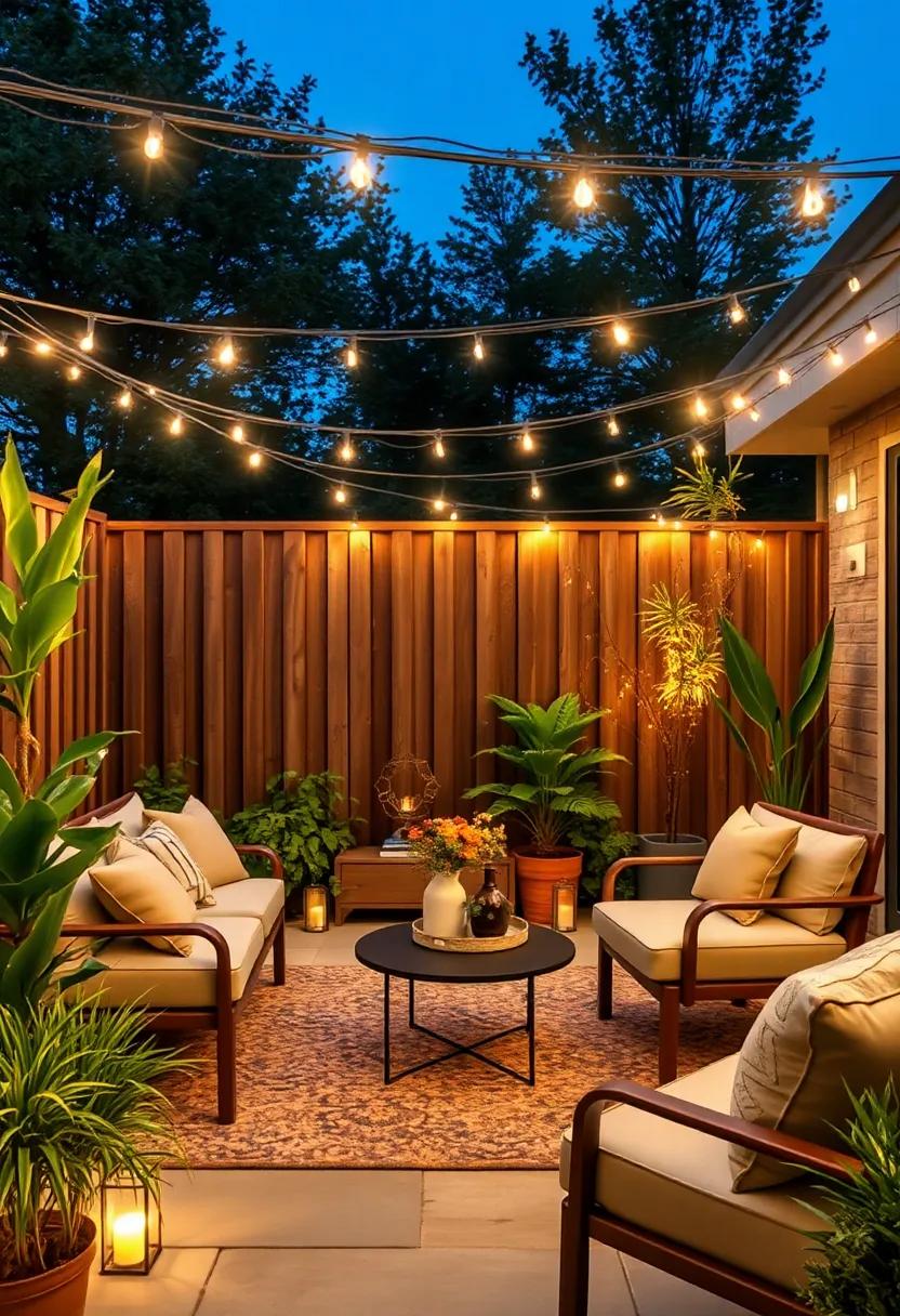 Focal Points: fashion eye-Catching Displays by Combining String Lights with Garden Art