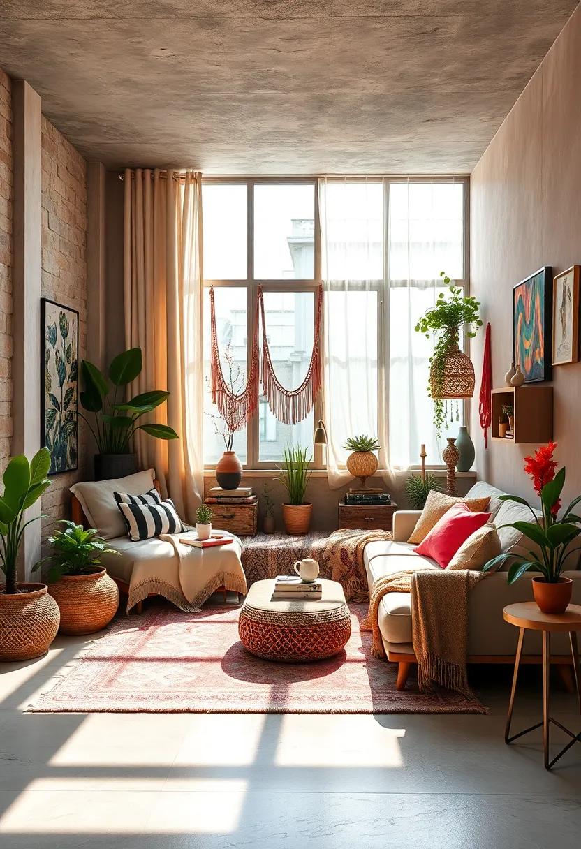 bohemian ‌Oasis: Embrace laid-back ⁤vibes with ‌flowing fabrics, lush‍ plants, and ⁣colorful textiles‍ that create a⁢ cozy, relaxed ⁢atmosphere