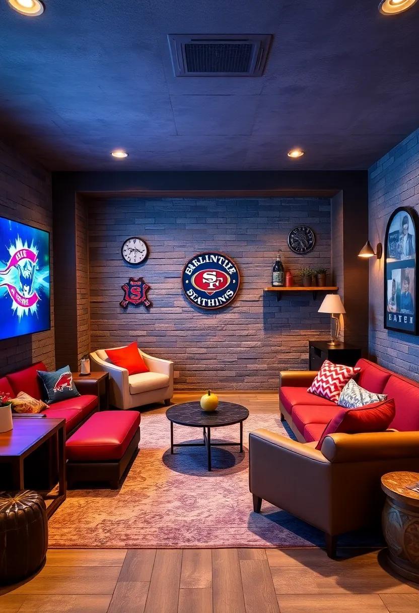Fantasy Sports Lounge: Celebrate your favorite teams‍ with comfortable⁢ seating, sports memorabilia, and⁢ a⁣ lively atmosphere that invites friends over to ‌unwind