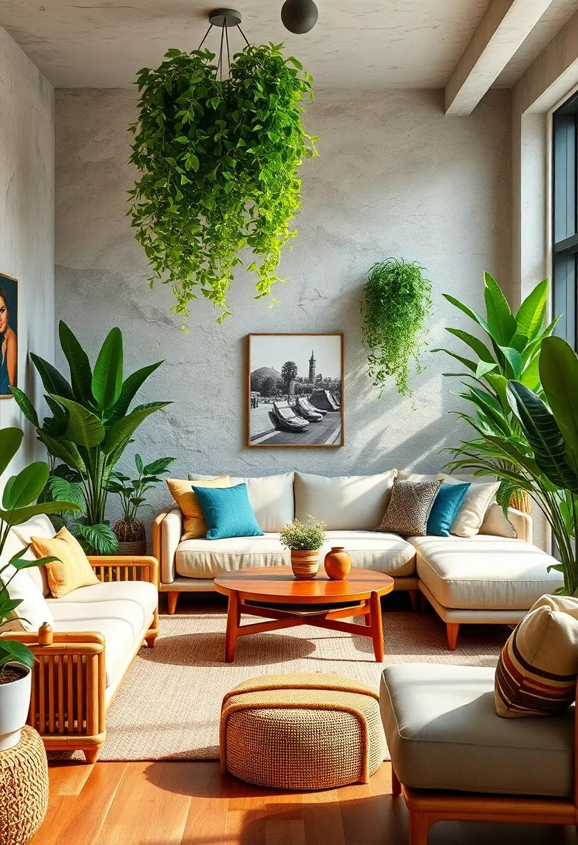 Urban Jungle:​ Fill your space​ with an array​ of indoor plants, bamboo furniture, and earthy tones to ‌bring ⁤the vibrant energy of nature indoors