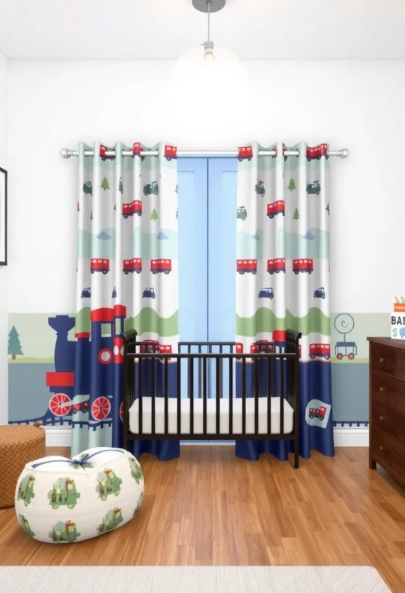 Themed curtains: Choose curtains‌ featuring train patterns or‌ colors⁢ that complement the overall theme, ensuring a cohesive look throughout⁣ the nursery