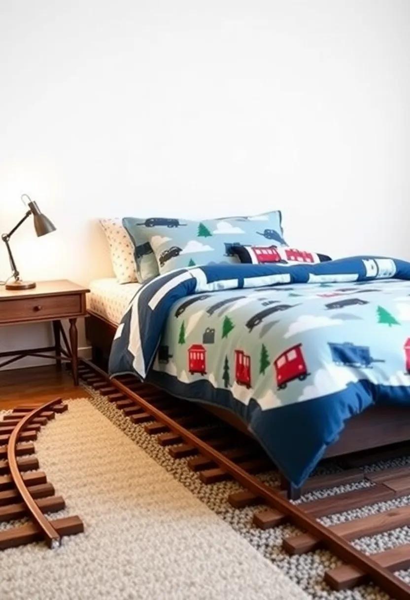 Train-Themed Bedding: choose⁣ bedding sets adorned with trains, tracks,‌ and⁣ adventure scenes⁤ for​ cozy, rail-inspired dreams