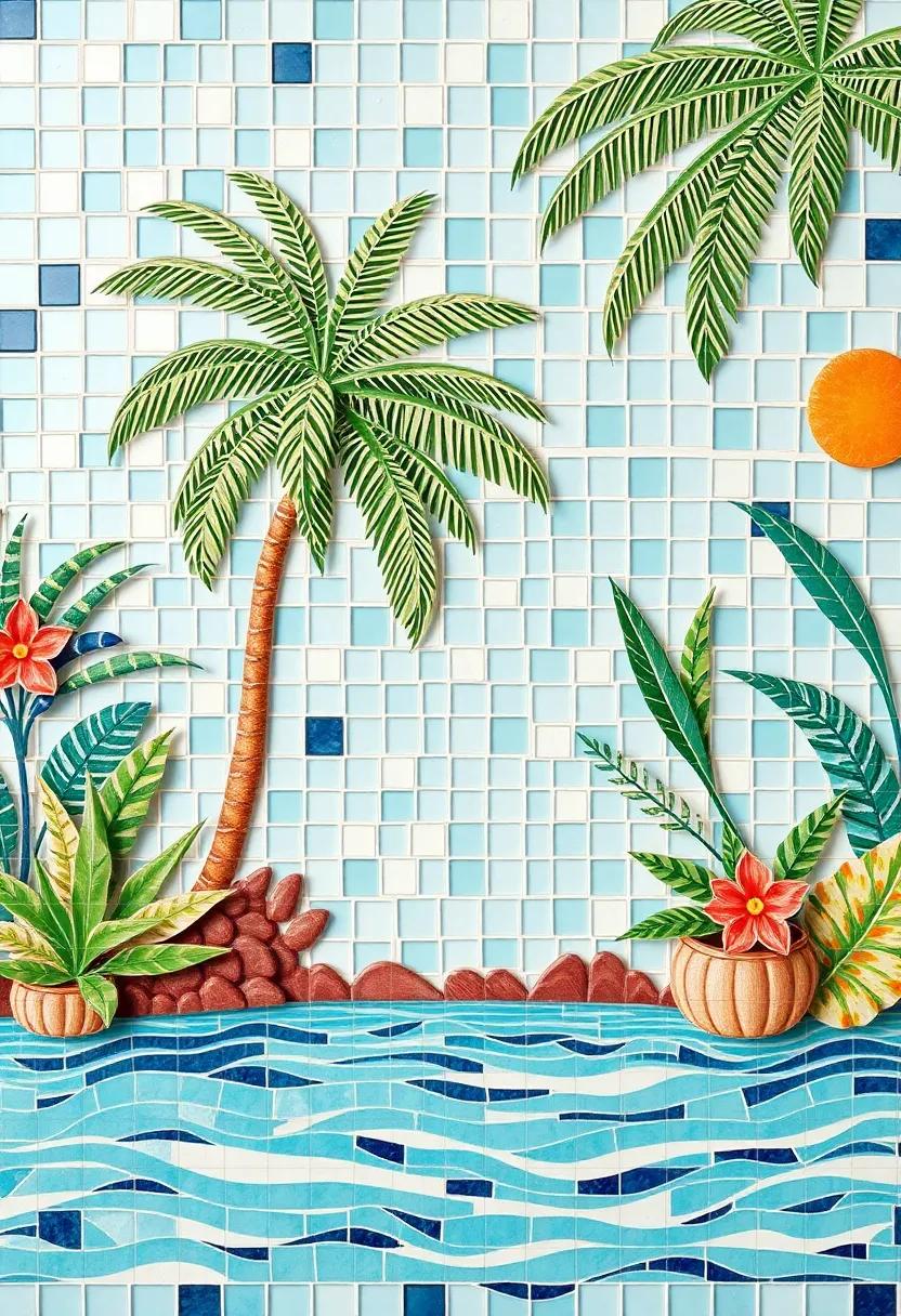 Mosaic⁤ tropical Scenes: Incorporate tiles or glass pieces in a​ mosaic to create dazzling tropical ⁣scenes that catch the eye