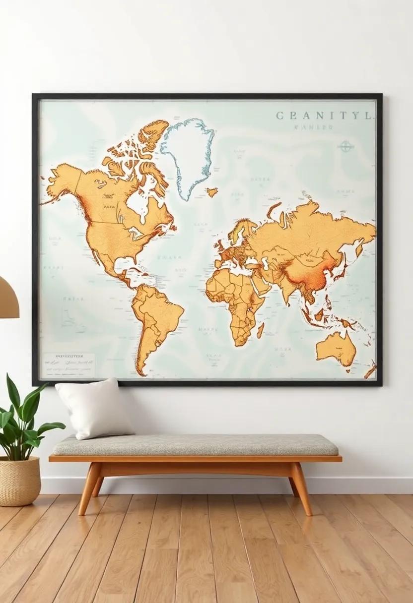 Travel-Inspired Wall Maps: Display vintage maps of tropical​ destinations to manifest your love for travel and ⁣exploration ⁢in‍ your ‌decor