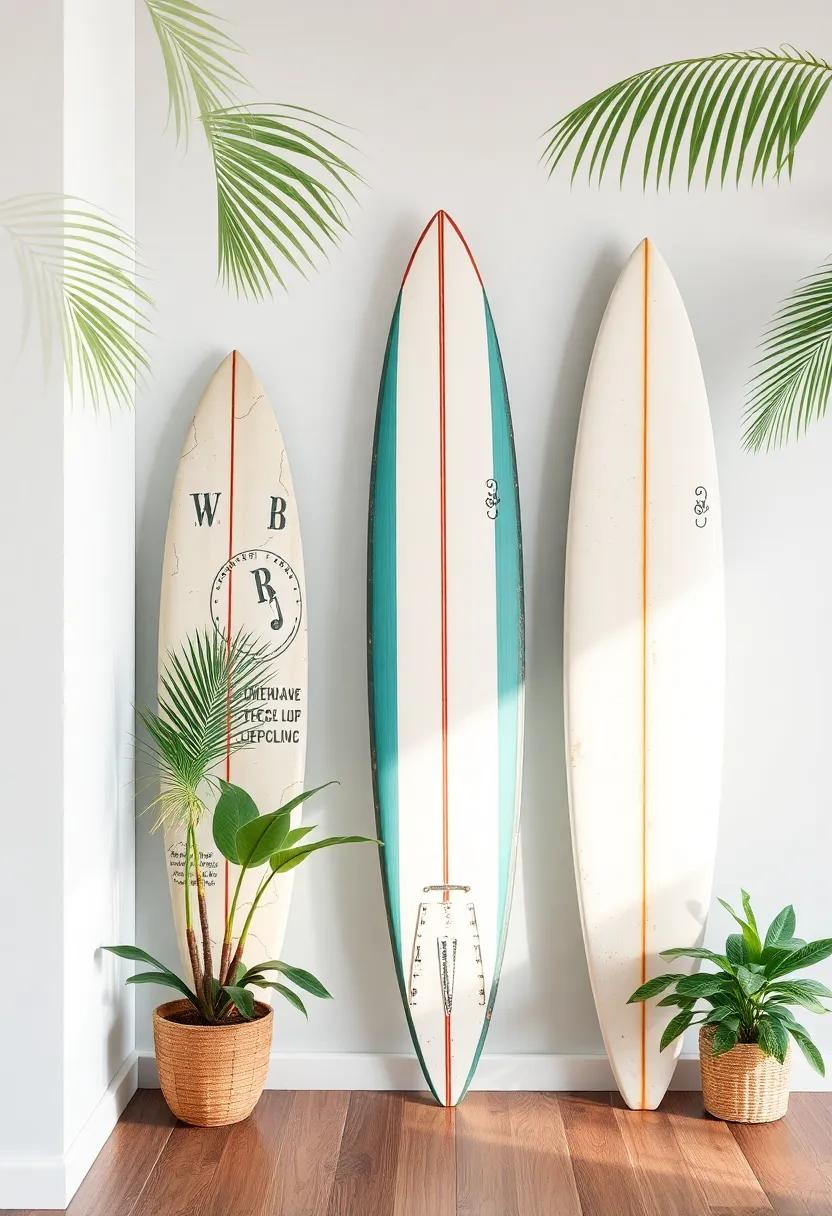 Vintage ⁢Surf Boards:⁤ Mount vintage surfboards on your walls for a ​playful and ‌sporty vibe‌ that screams vacation