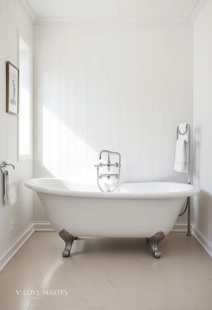 Capture elegant simplicity with clean​ lines ⁢and a pastel-colored clawfoot tub ​that harmonizes perfectly with⁤ serene, minimalist ⁣decor