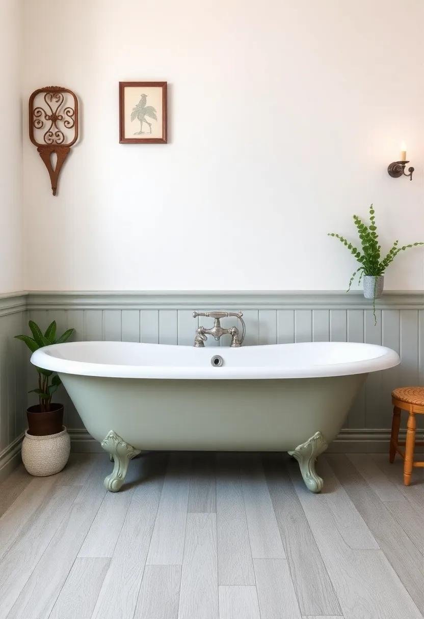 Discover ‍the beauty ⁣of blending ⁢old and new with⁢ a‍ modern vanity juxtaposed against a beautifully restored ⁣clawfoot tub in a classic white finish
