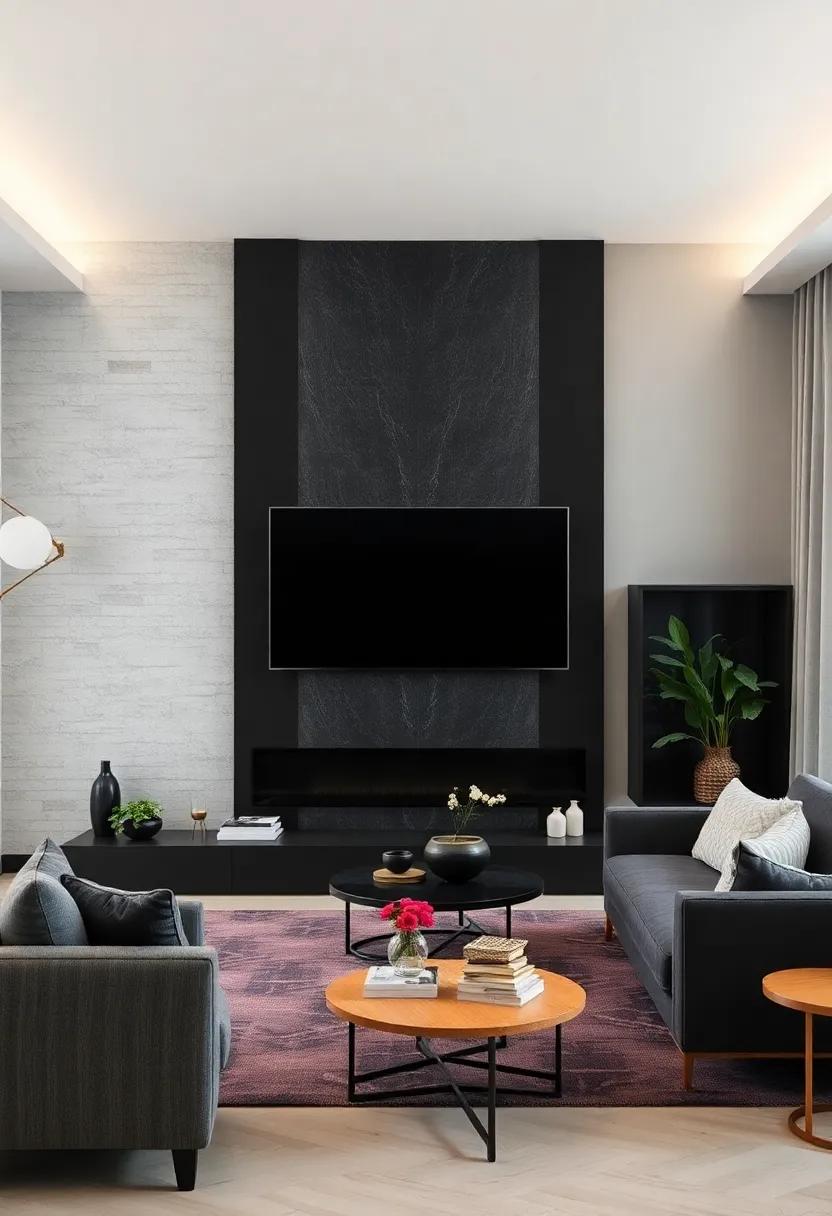 bold Statements: Utilizing a Black⁢ and White TV Wall to​ Set the Mood