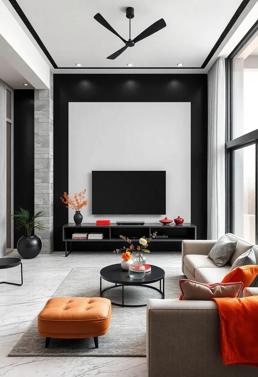 Color Blocking: Incorporating ‌Bold Colors ​into a ⁣Black and‌ White Environment