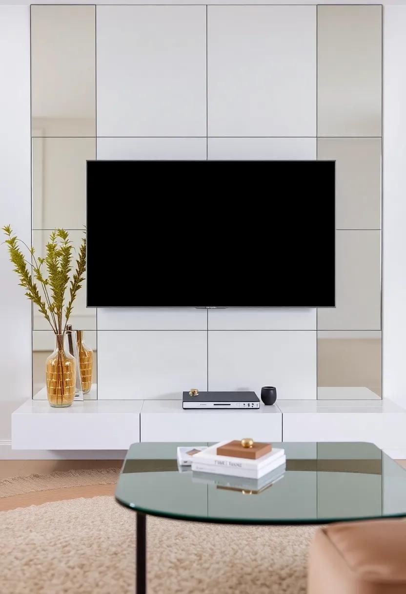 Personalizing your Mirrored TV Wall with Art and ​Accessories