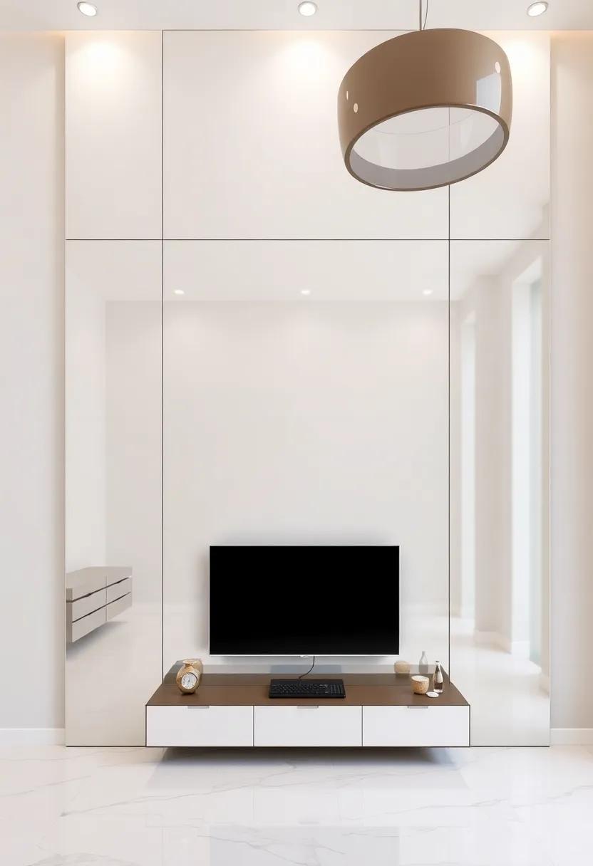 Reflecting‍ Elegance ⁣with a Mirrored TV Wall Design