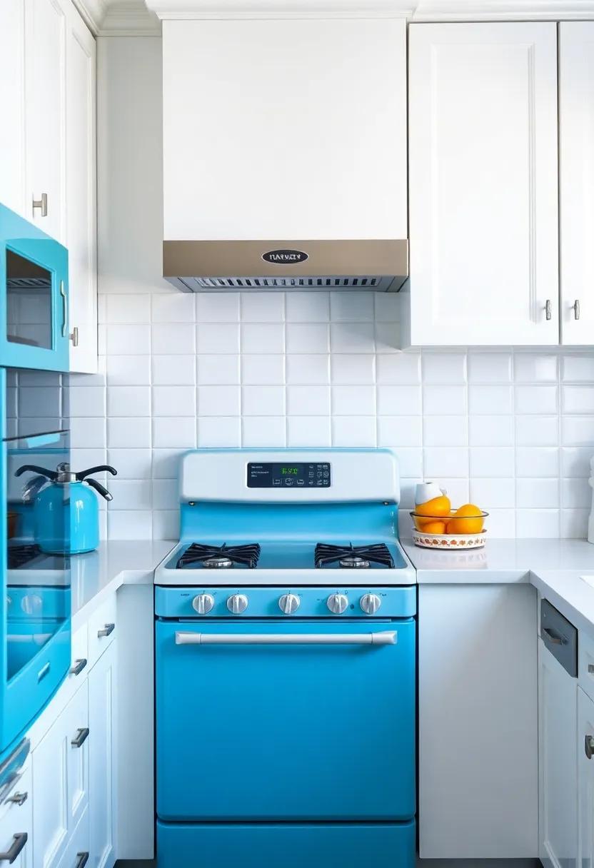 Colorful Appliances: introduce vintage-inspired blue⁤ appliances⁣ amidst white ‌cabinets for a ‍fun ​and unexpected pop ⁣of color ⁤that draws⁤ the eye