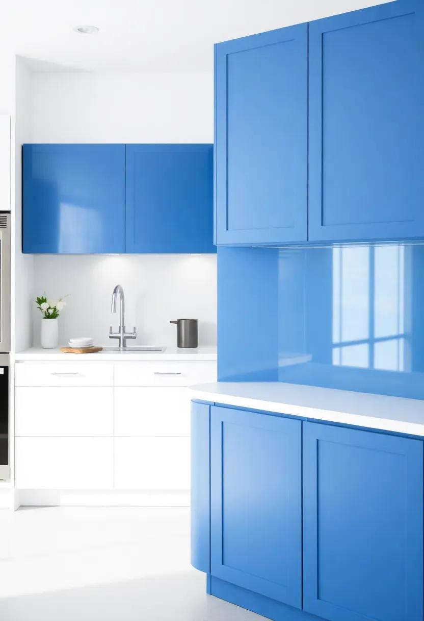 Subtle ombre Effect: Design your ⁤cabinets with an ⁢ombre effect transitioning from deep blue ⁣at​ the base to ‌white⁢ at the ​top, offering ⁤a ‍unique and ‍modern visual