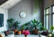 Transforming Under-Stairs Spaces: A Lush Living Room Oasis with Indoor Plants
