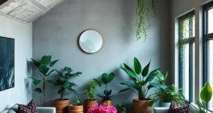 Transforming Under-Stairs Spaces: A Lush Living Room Oasis with Indoor Plants
