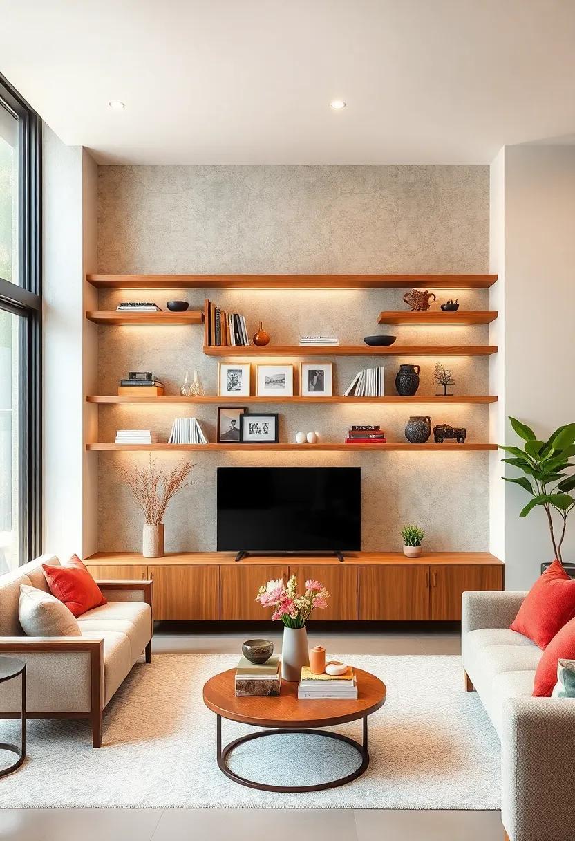 Maximizing Space: Stylish Built-in Shelves for a Minimalist Living Room Makeover