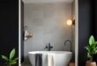 25 Stunning Ideas for a Two-Tone Bathroom with Dark Walls and Light Trim