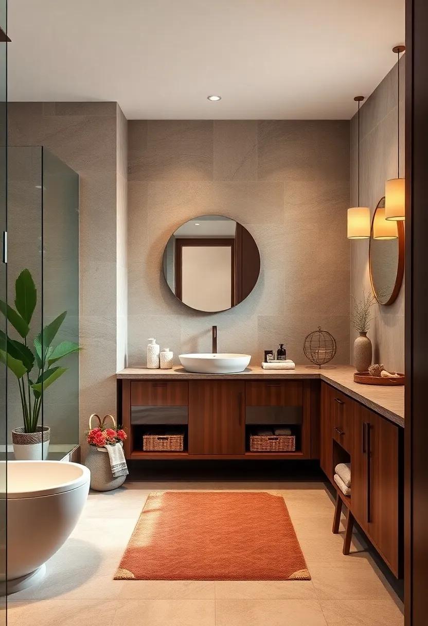 23 Inspiring Bathroom Decor Ideas to Elevate Your Space with Brown Cabinets