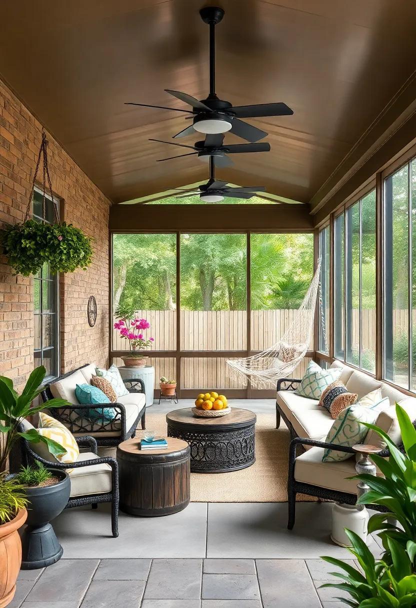 25 Dreamy Screened Porch Lounges Featuring Hammocks and Swings for Ultimate Relaxation