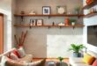 24 Inspiring Small Living Rooms Featuring Stylish Floating Shelves for Space Optimization