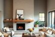 29 Cozy Home Decor Ideas for a Modern Farmhouse Living Room with a Fireplace