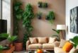25 Inspiring Small Living Rooms Featuring Vertical Plant Displays for Green Elegance