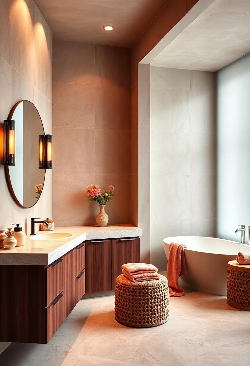 Spa-Like Retreat: Incorporate features ‍like a soaking ⁣tub and soft lighting to ⁤transform your bathroom into a soothing ‍sanctuary that pairs⁤ seamlessly with brown cabinets