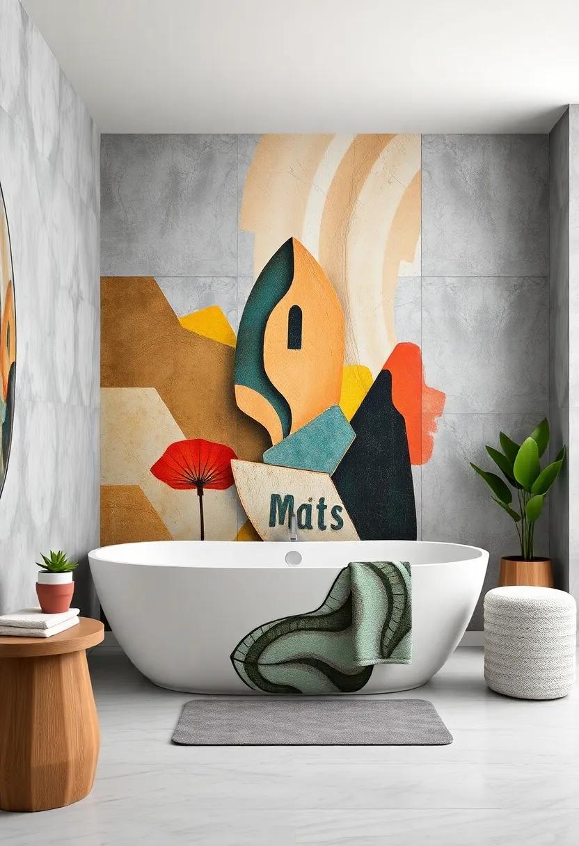 Artistic Expression: Make a statement with a shower curtain set that showcases stunning​ artwork,turning your bathroom into a mini gallery