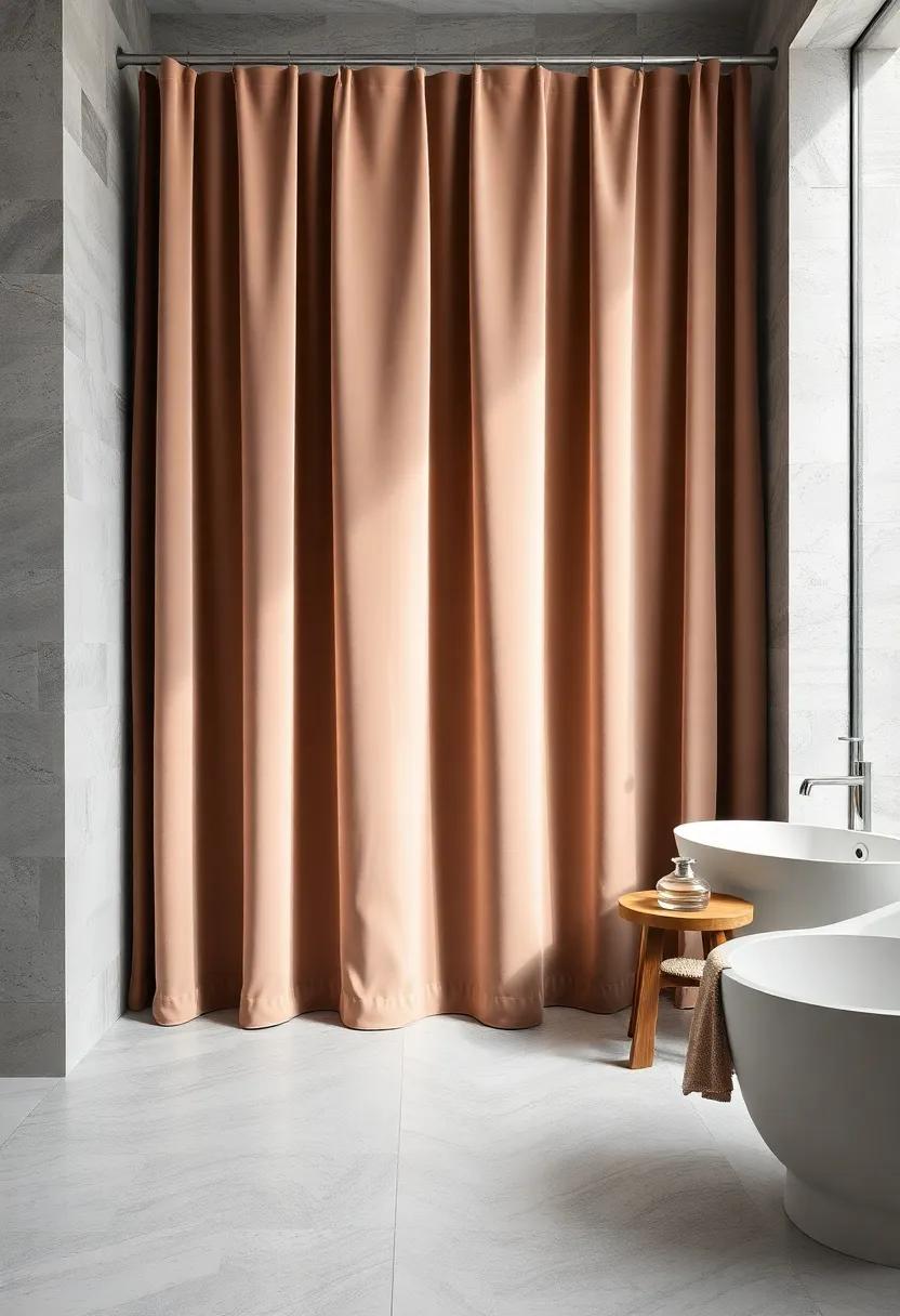 Luxe Velvet: Indulge in opulence with‍ a plush ‍velvet shower curtain that adds a touch of elegance and sophistication to any bathroom