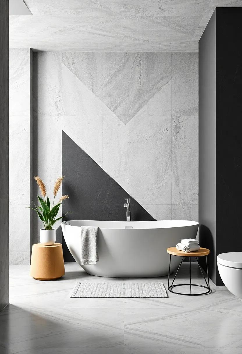 Modern Geometric: Elevate your space with sharp, clean lines and bold geometric shapes in a monochromatic palette for a contemporary feel