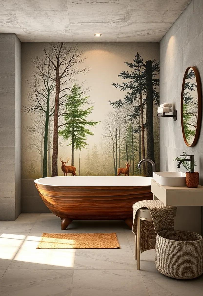 Rustic Woodlands: Embrace nature with forest-themed designs showcasing trees and wildlife, perfect for those who love the great outdoors