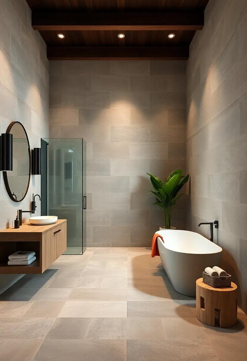 Go for ‍Natural⁢ Textures: ⁤Use‍ textured ⁢stone ⁣or slate tiles to introduce a natural, earthy feel,‌ bringing the tranquility of the outdoors‍ inside