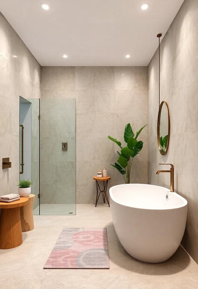 Use Natural Stone for a Luxurious Feel: Elevate your space⁤ with luxurious natural ‌stone ​tiles that ⁣add opulence ⁢and uniqueness‍ to your bathroom